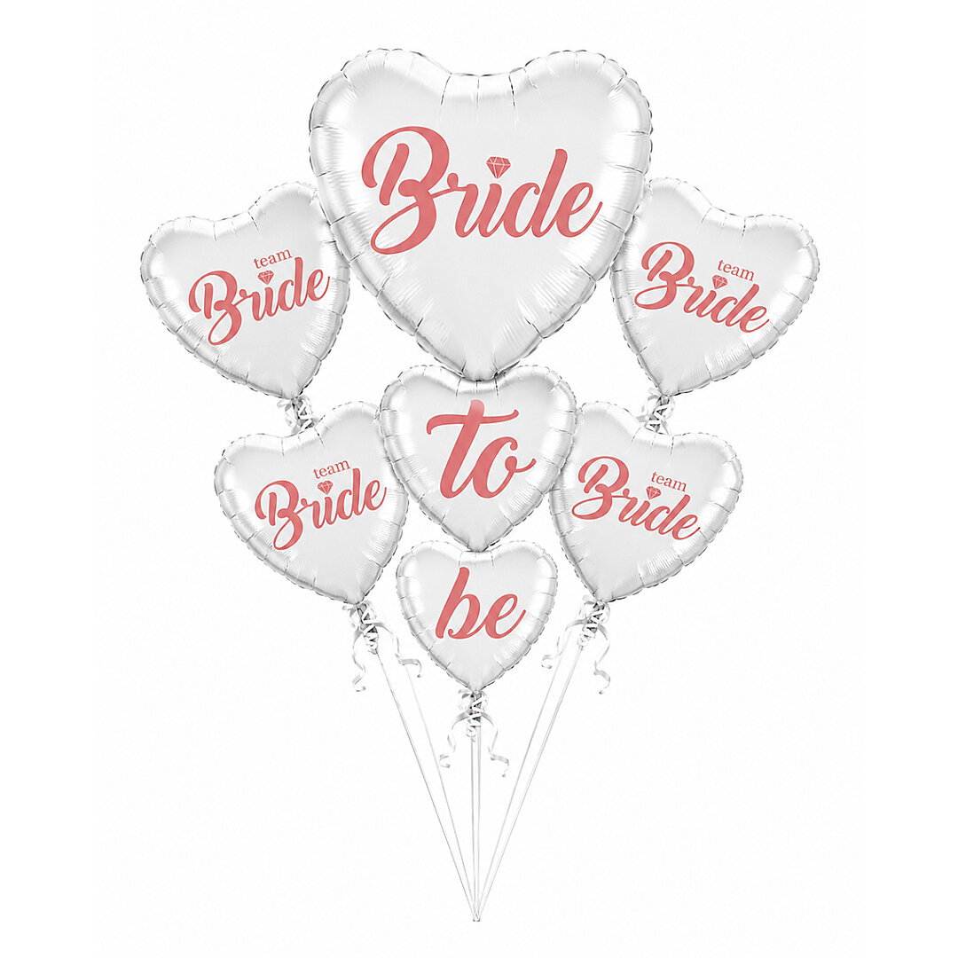 Brıde To Be 7'li Kalp Buket Set Folyo Balon - 1