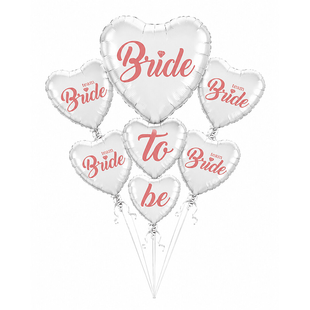 Brıde To Be 7'li Kalp Buket Set Folyo Balon - 1
