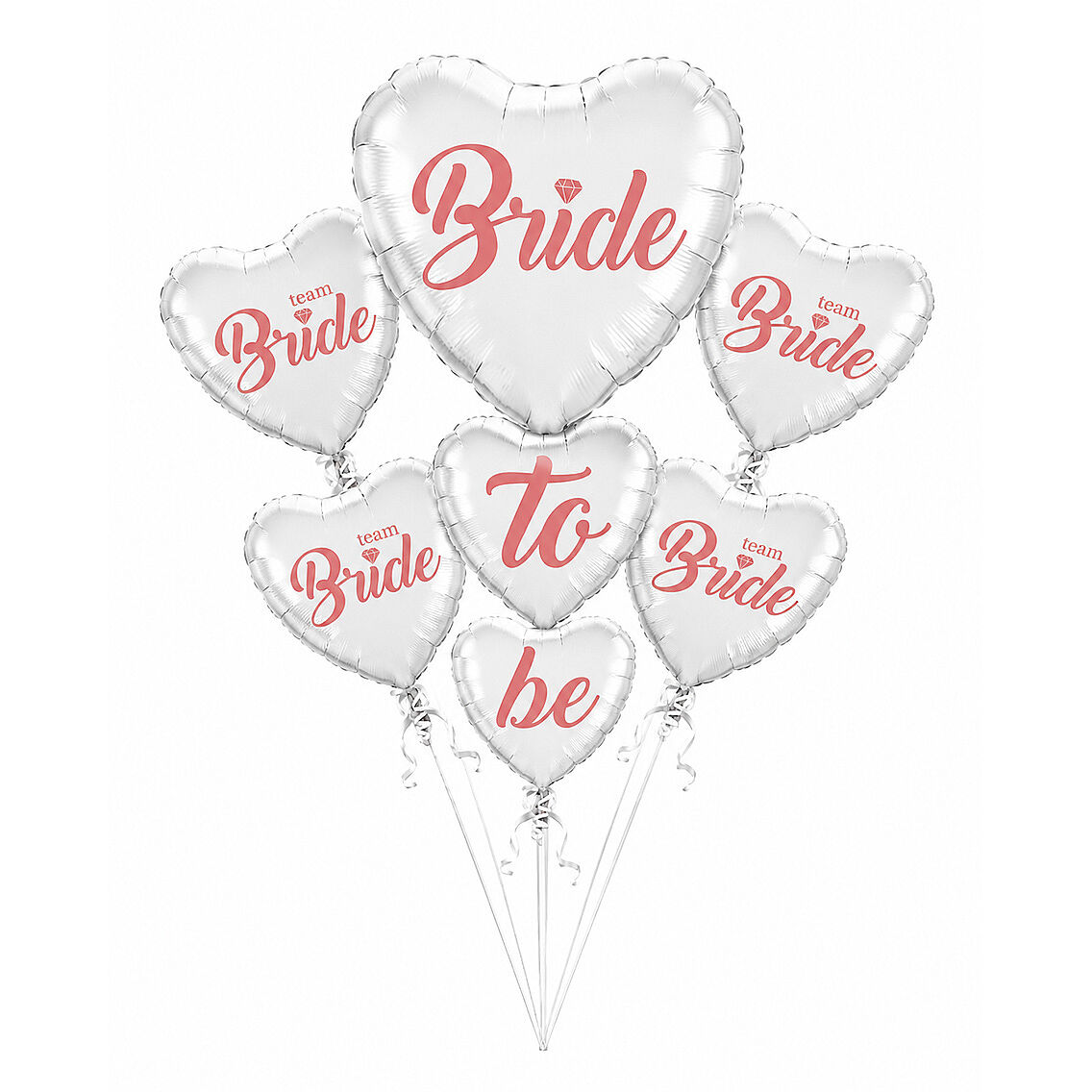 Brıde To Be 7'li Kalp Buket Set Folyo Balon - 1