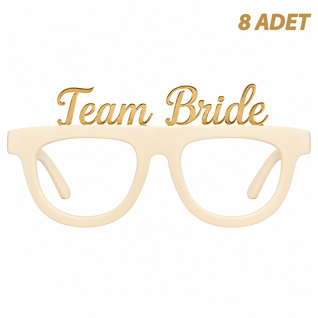 Bride To Be Konsepti Kağıt Gözlük Rose Gold 8 Adet - Beysüs