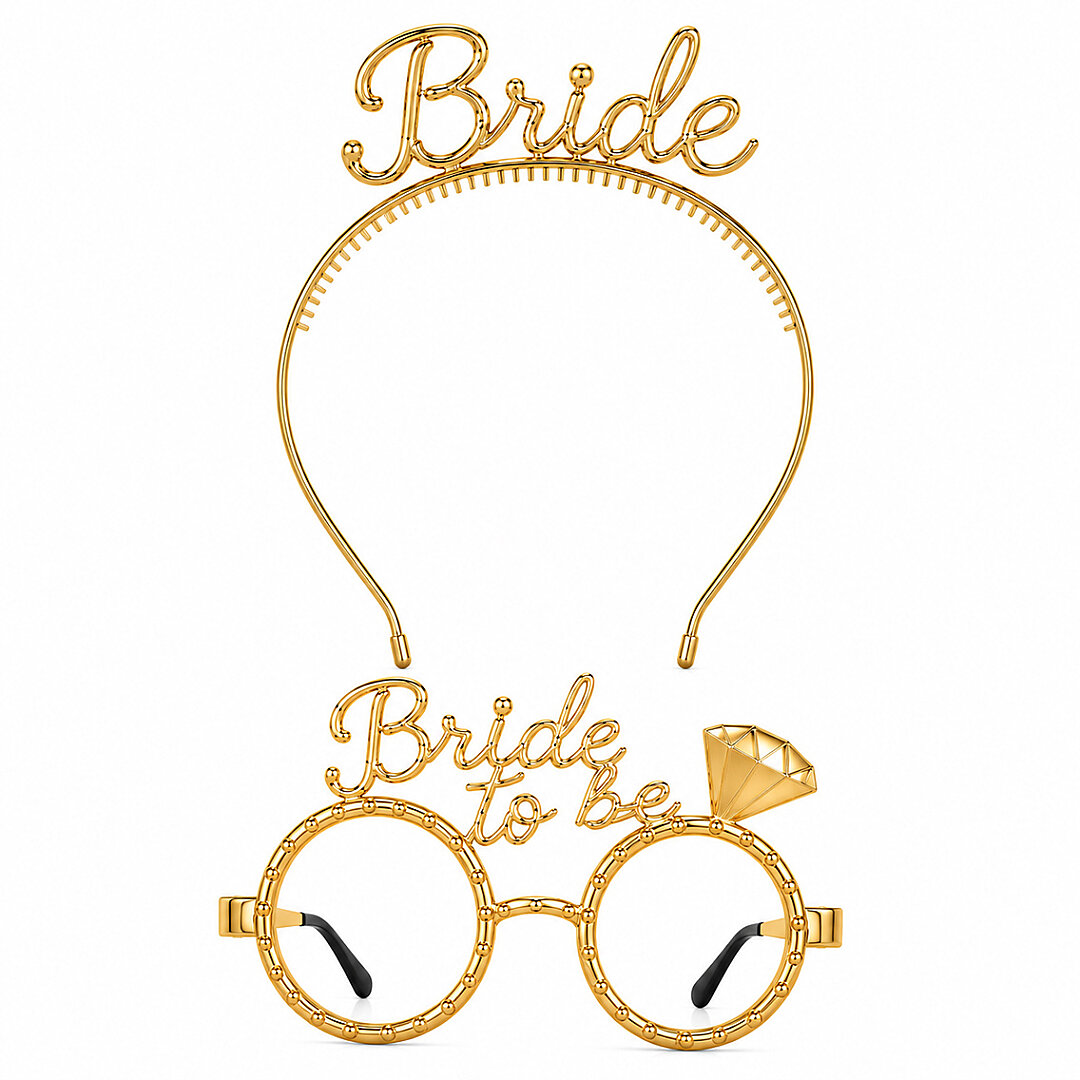 Bride To Be Tac Gözlük Set Gold - 2