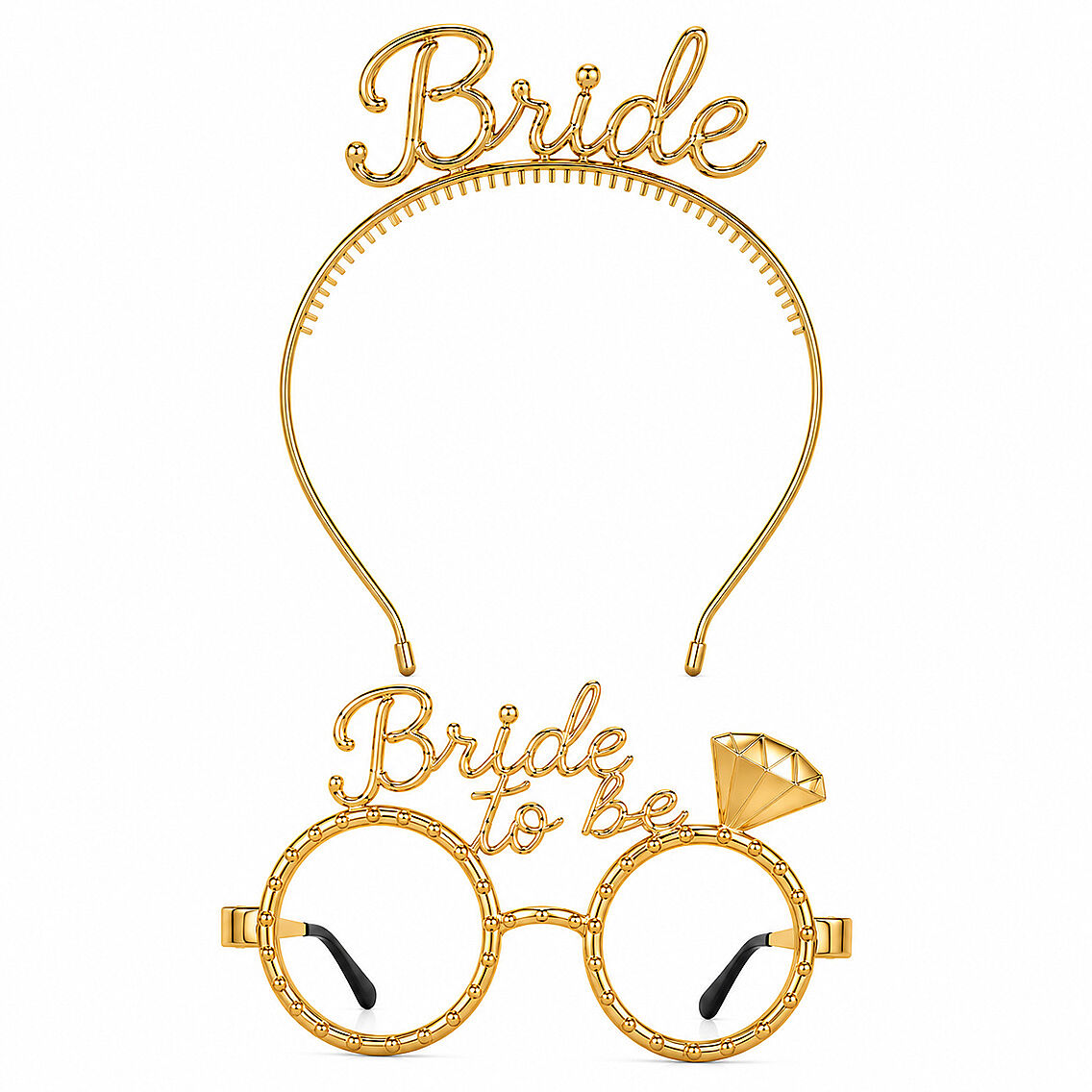 Bride To Be Tac Gözlük Set Gold - 2