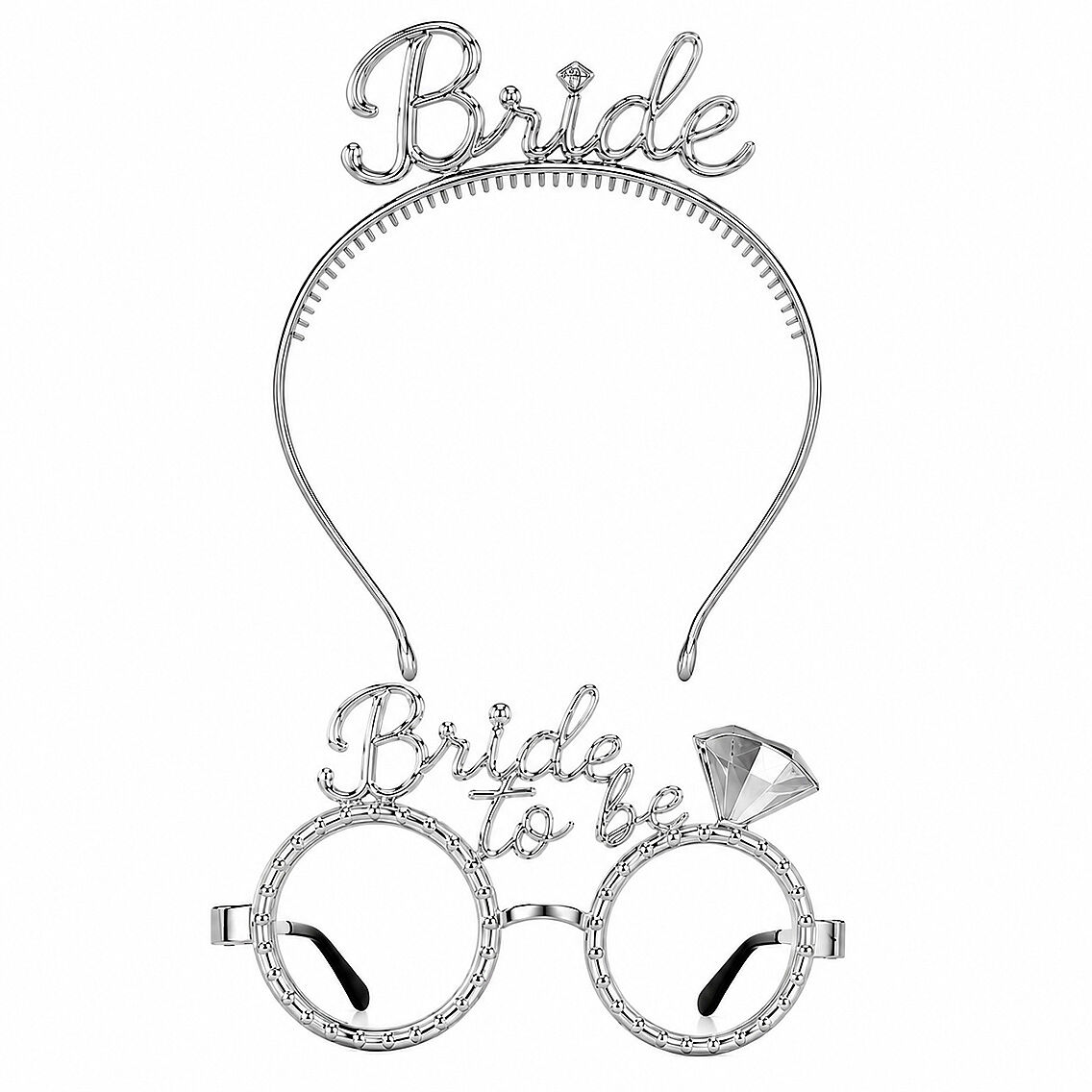 Bride To Be Tac Gözlük Set Gümüş - 2