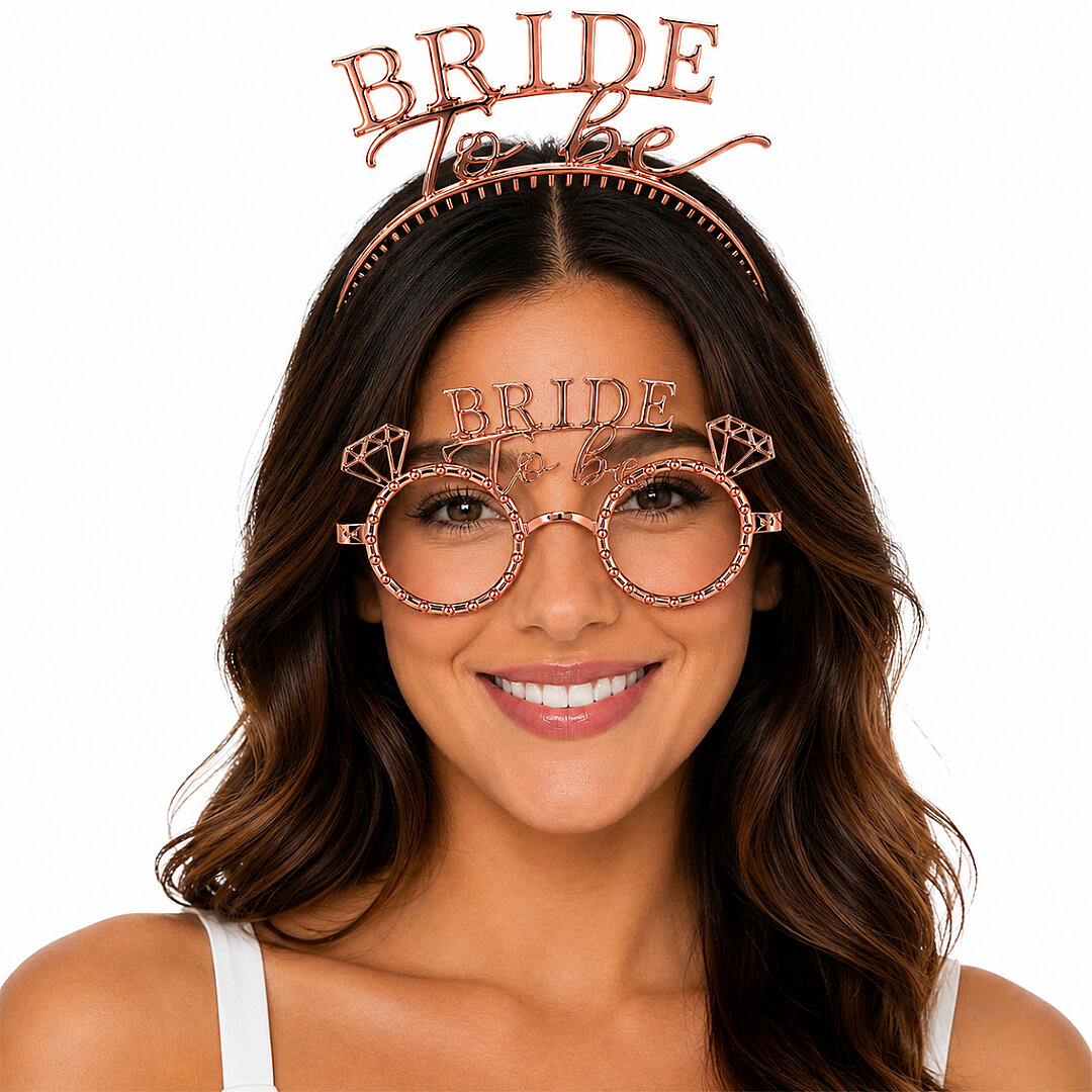 Bride To Be Tac Gözlük Set Rose Gold - 1