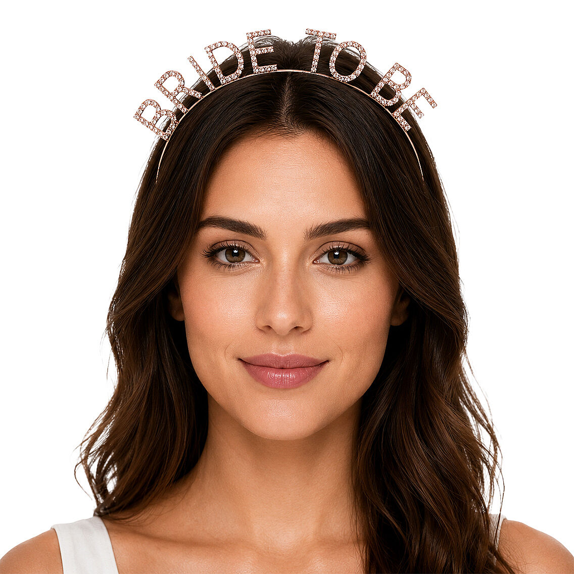 Bride To Be Taşlı Lüx Tac Rose Gold - 1