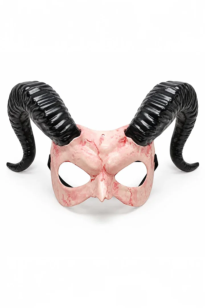 Cadılar Bayramı Boynuzlu Faun Maske - 2
