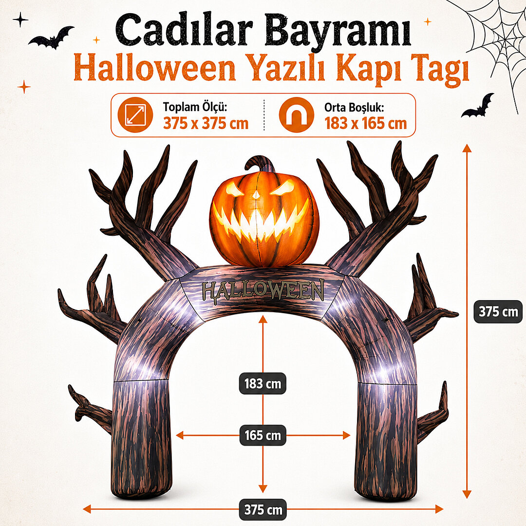 Cadılar Bayramı Halloween Yazılı Kapı Tagı - 2