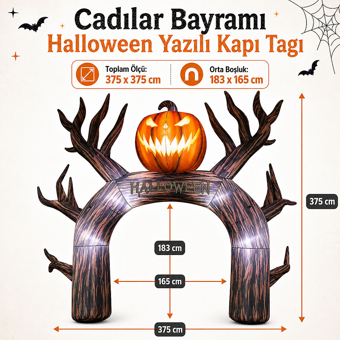 Cadılar Bayramı Halloween Yazılı Kapı Tagı - 2