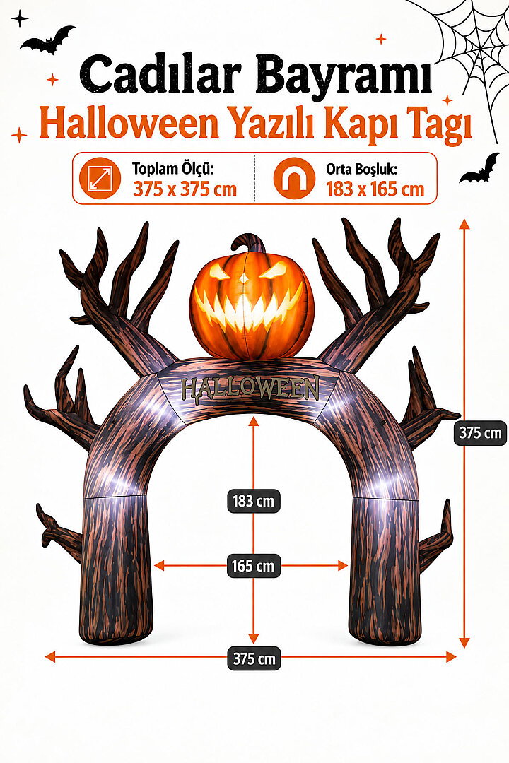 Cadılar Bayramı Halloween Yazılı Kapı Tagı - 3