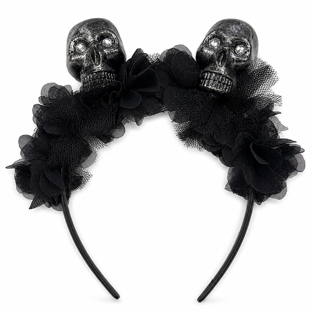 Cadılar Bayramı Hallowen Kuru Kafalı Taç - 2