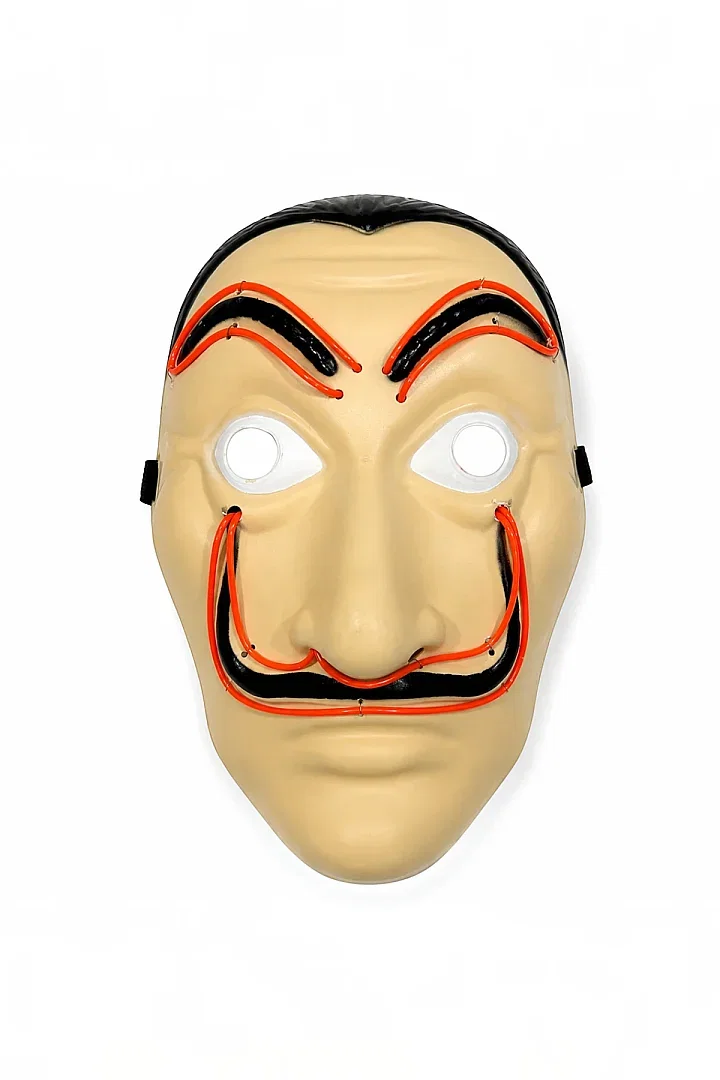 Cadılar Bayramı Işıklı Papel Maske Kırmızı - 4