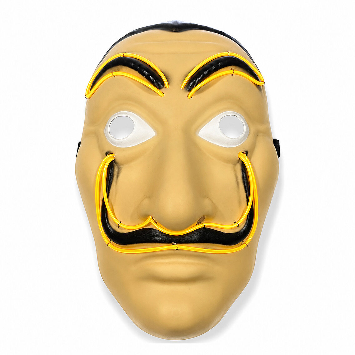 Cadılar Bayramı Işıklı Papel Maske Sarı - 6