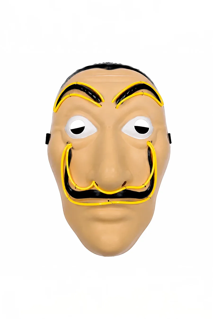 Cadılar Bayramı Işıklı Papel Maske Sarı - 4