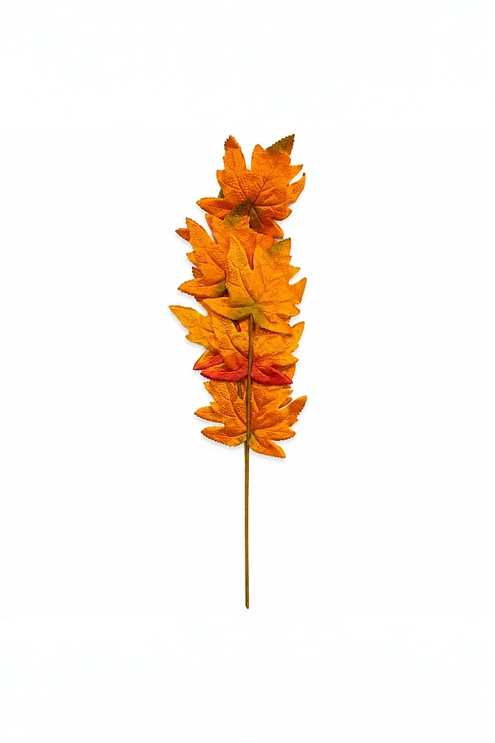 Cadılar Bayramı Turuncu Yaprak Dalı 74cm - 4