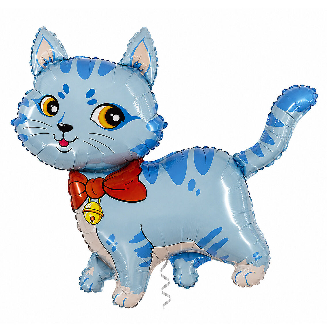 Çanlı Mavi Kedi Folyo Balon - 1
