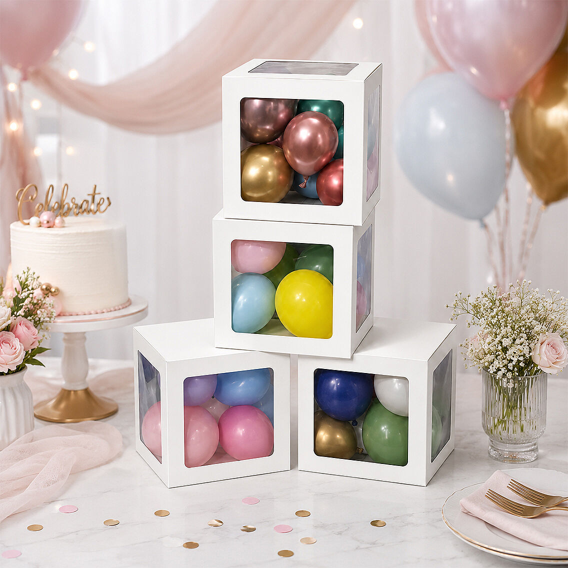 Cinsiyet Parti Eğlence Baby Kutu 25x25 cm - 3