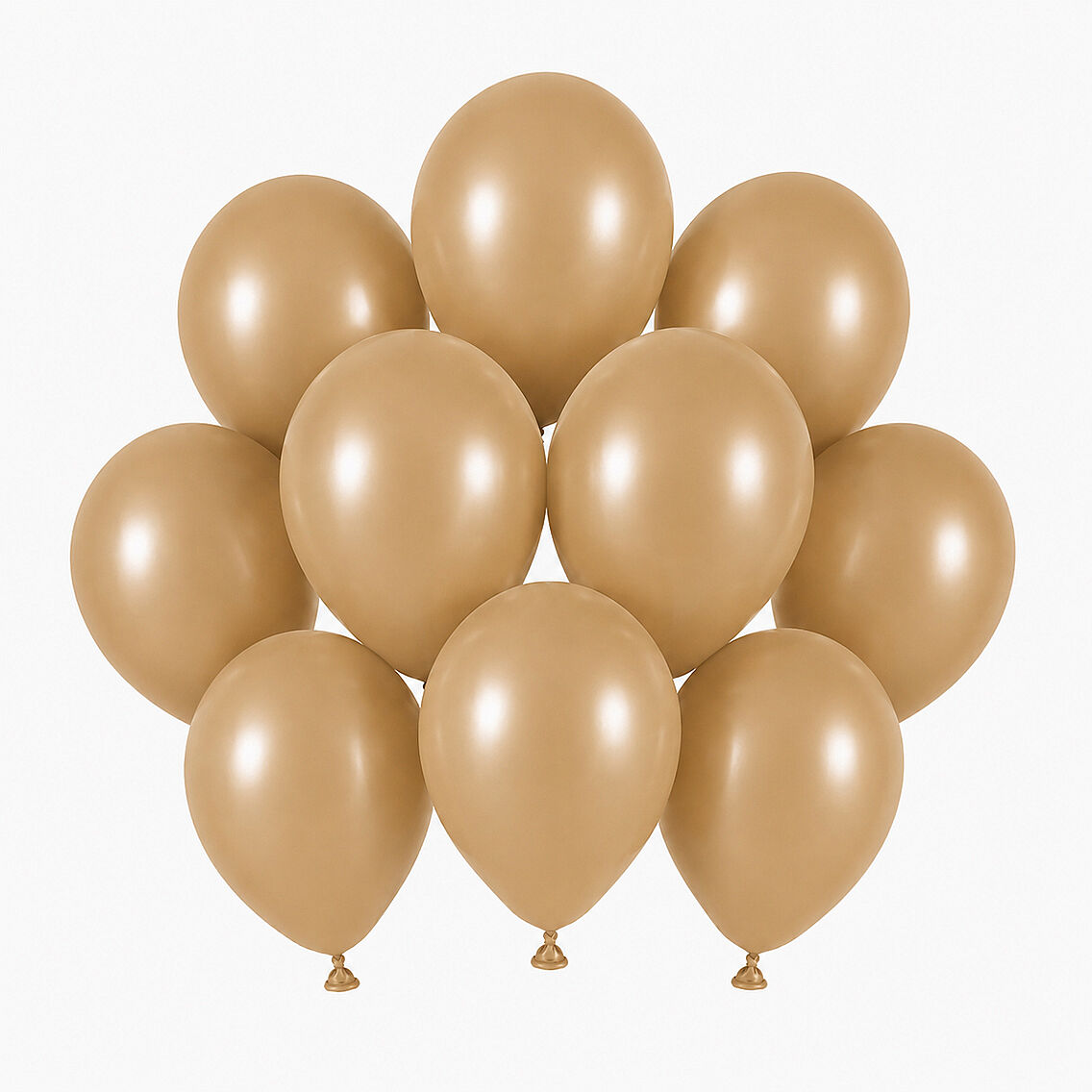 Çöl Kumu Renk Lateks Retro Balon (13 cm) - 10 Adet - 1