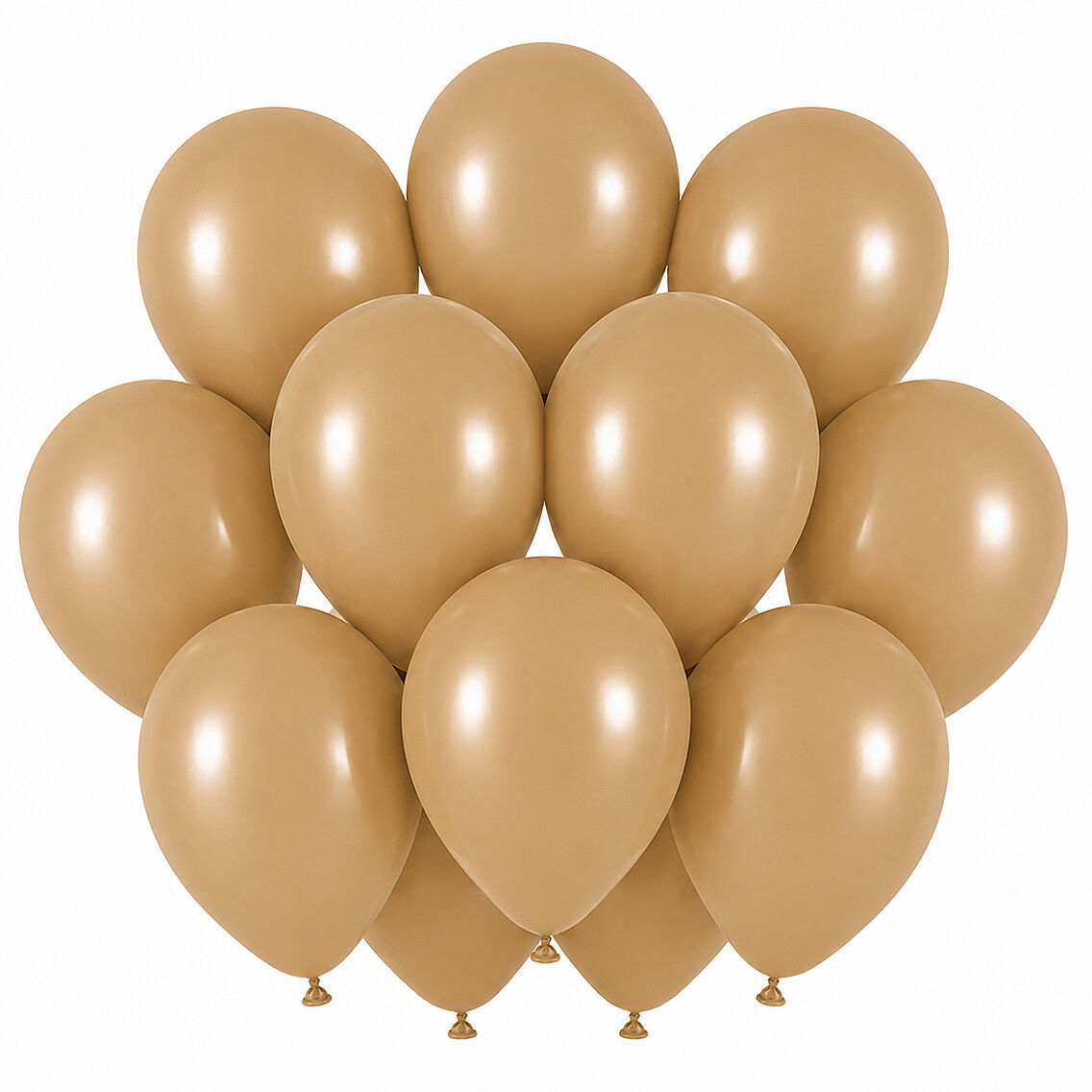 Çöl Kumu Renk Lateks Retro Balon (30 cm) - 12 Adet - 1