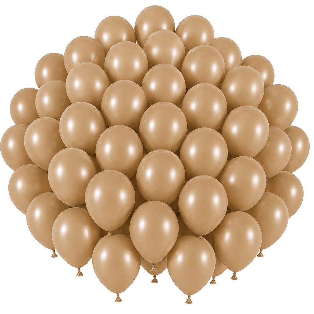 Çöl Kumu Renk Lateks Retro Balon (30 cm) - 50 Adet - 1