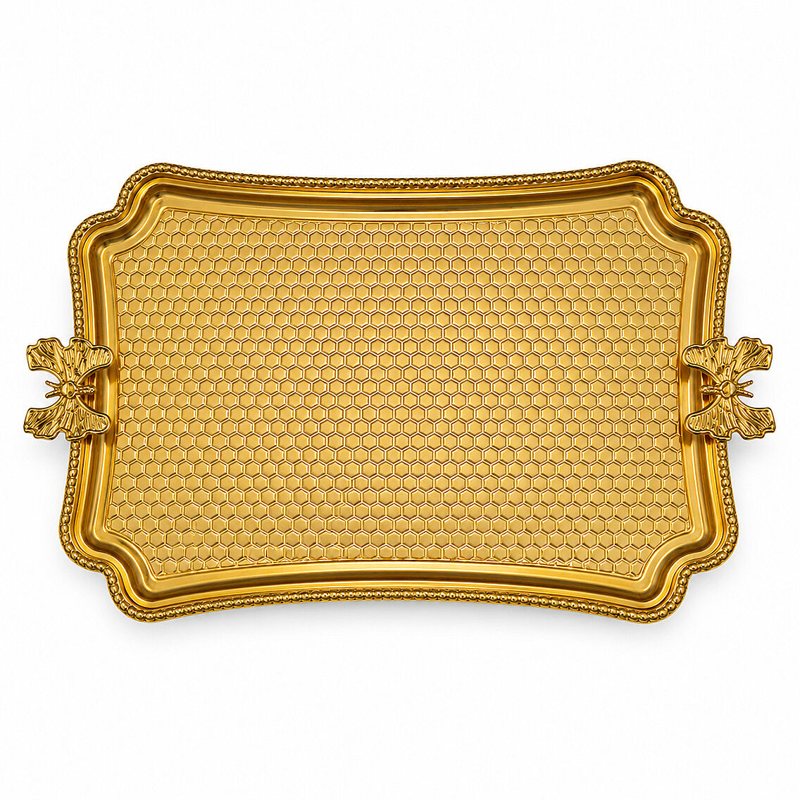 Dekoratif Dikdörtgen Tepsi Gold - 1