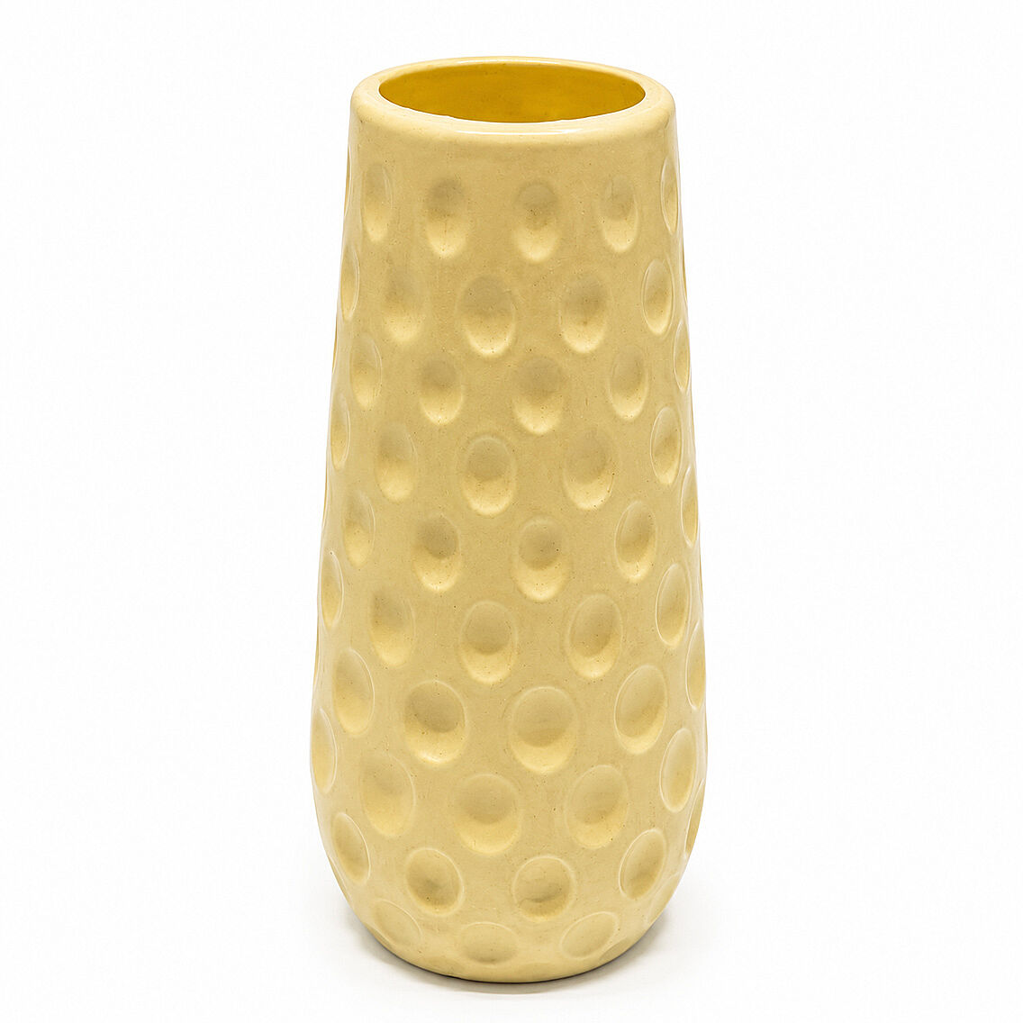 Dekoratif Krem Plastik Vazo 23 cm - 1
