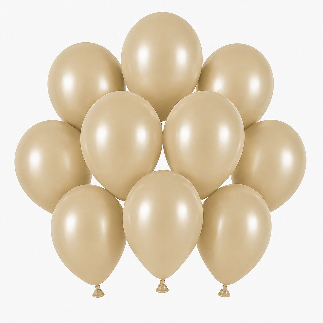 Deniz Kumu Renk Lateks Retro Balon (13 cm) - 10 Adet - 1