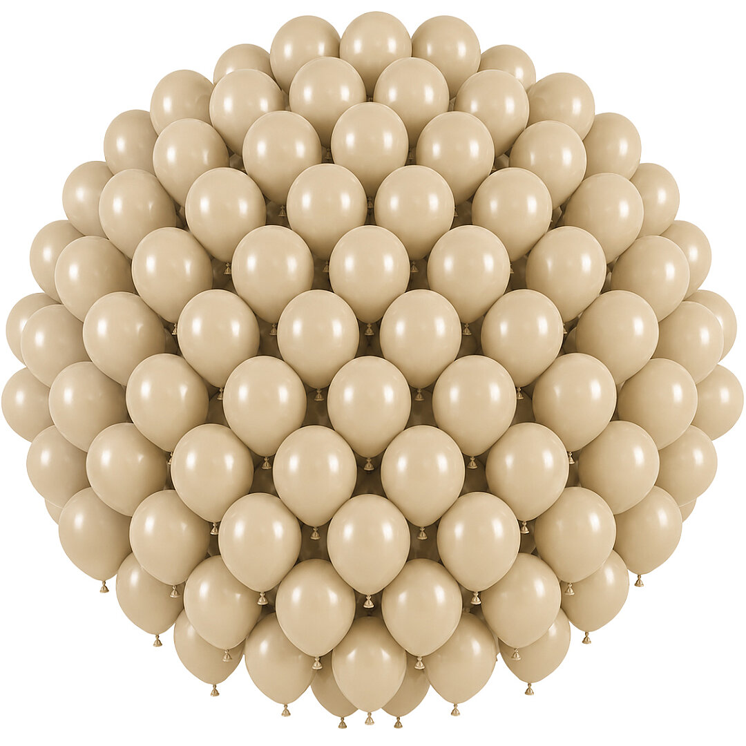 Deniz Kumu Renk Lateks Retro Balon (30 cm) - 100 Adet - Beysüs
