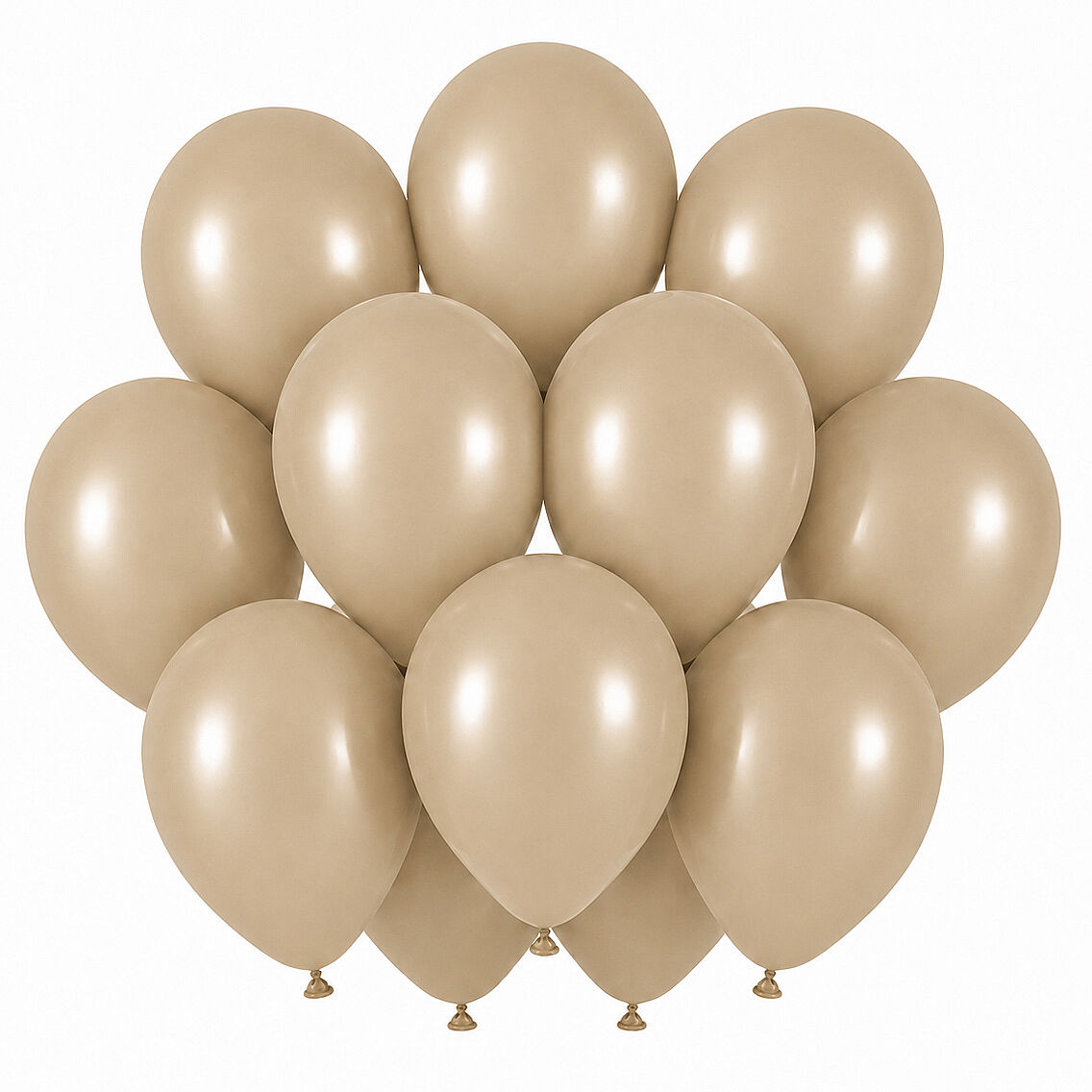 Deniz Kumu Renk Lateks Retro Balon (30 cm) - 12 Adet - 1
