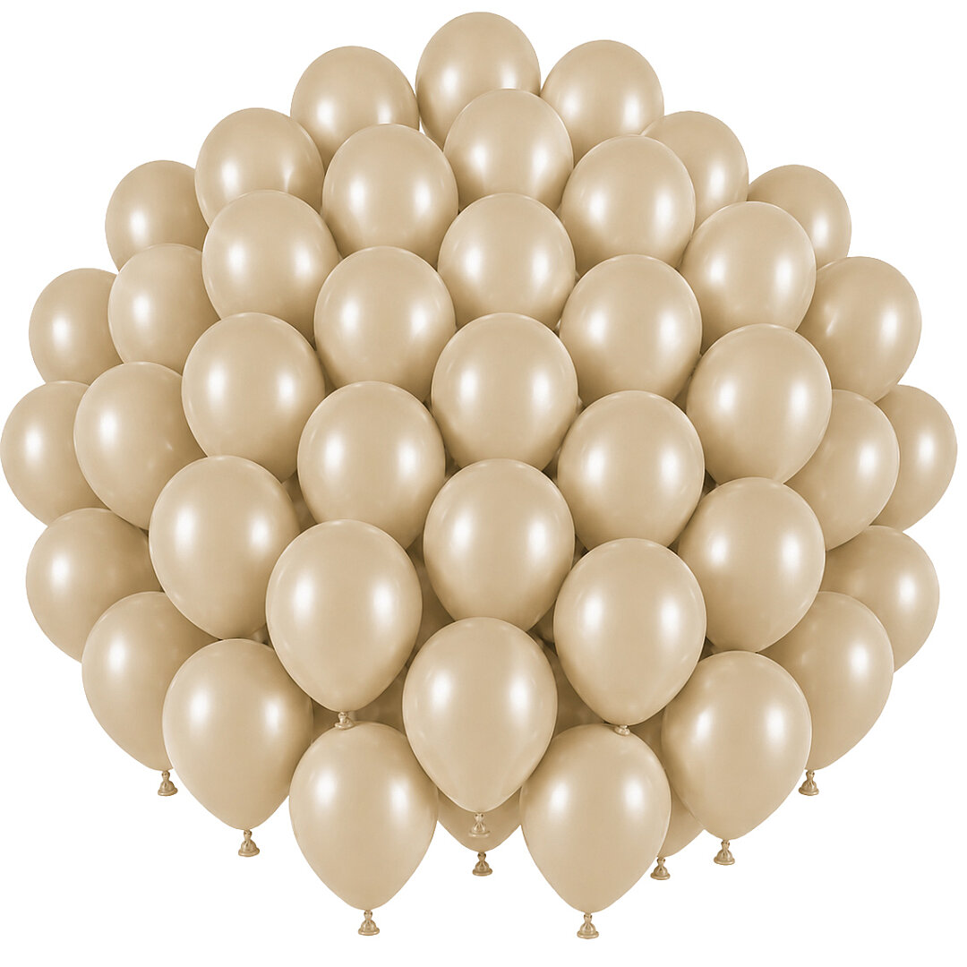 Deniz Kumu Renk Lateks Retro Balon (30 cm) - 50 Adet - 1