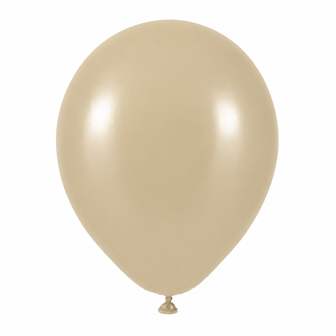 Deniz Kumu Renk Lateks Retro Balon (30 cm) - 6 Adet - 2