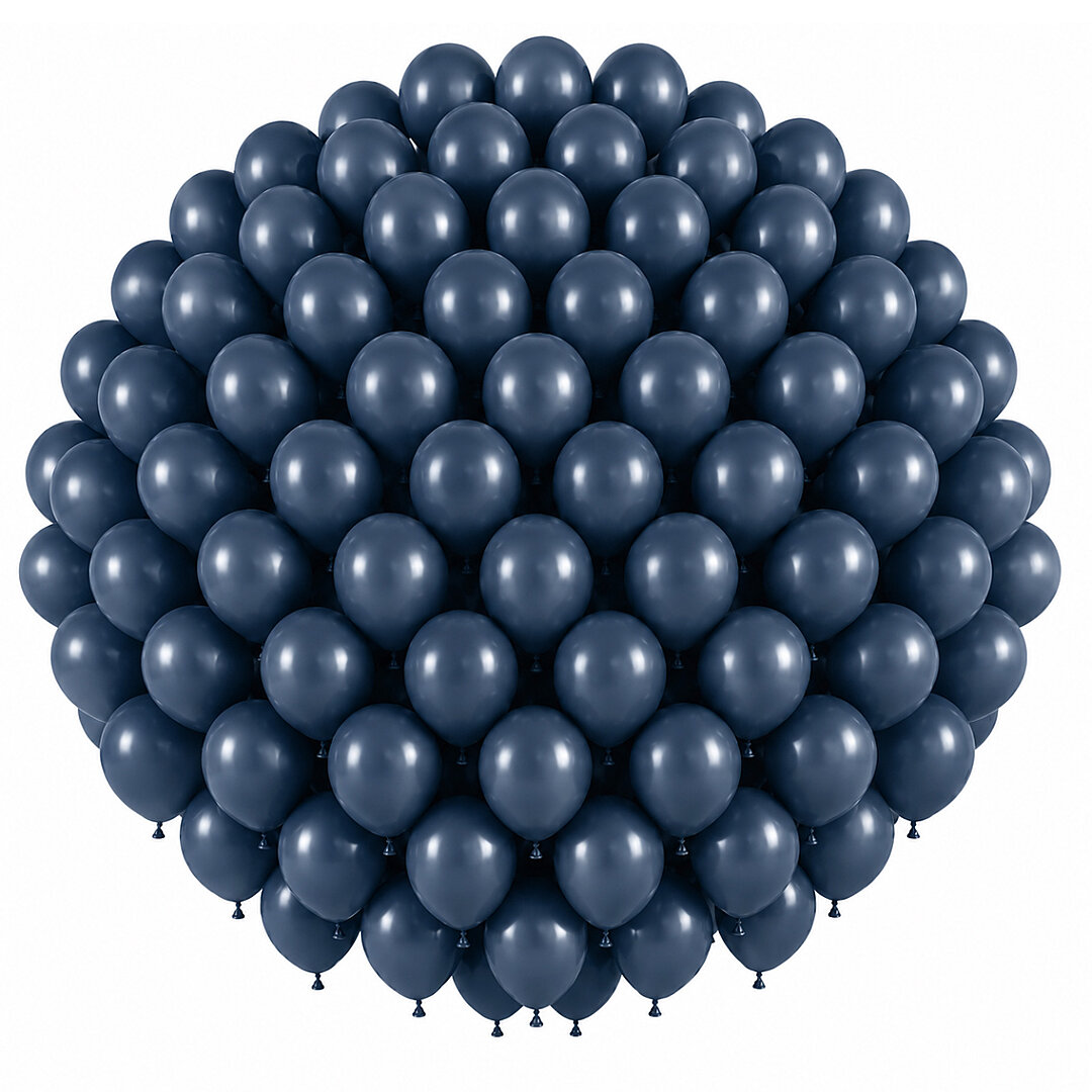 Derin Okyanus Renk Lateks Retro Balon (30 cm) - 100 Adet - 1