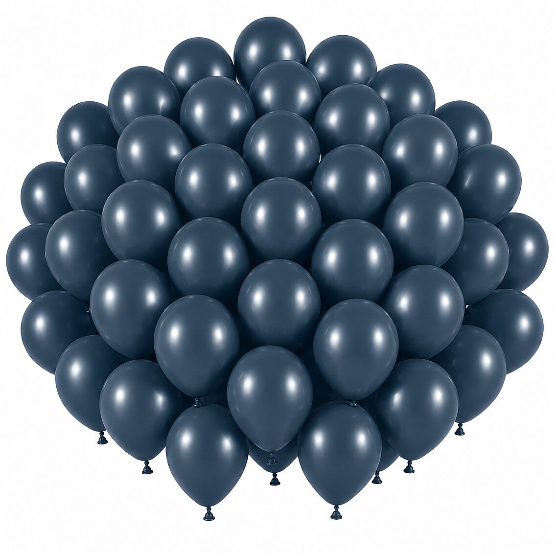 Derin Okyanus Renk Lateks Retro Balon (30 cm) - 50 Adet - 1