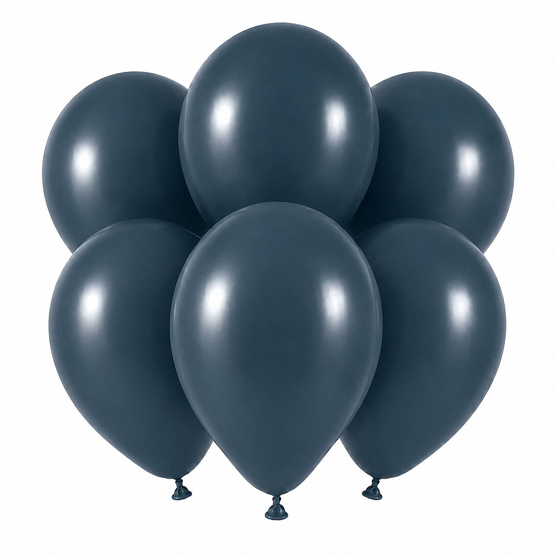 Derin Okyanus Renk Lateks Retro Balon (30 cm) - 6 Adet - 1