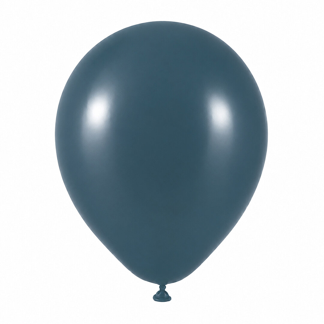 Derin Okyanus Renk Lateks Retro Balon (30 cm) - 6 Adet - 2