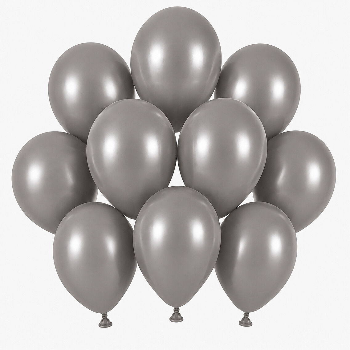 Duman Renk Lateks Retro Balon (13 cm) - 10 Adet - 1