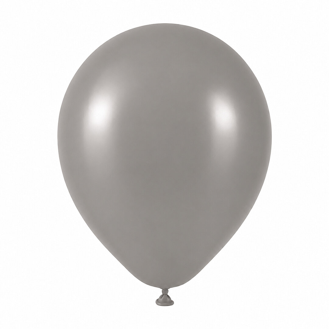 Duman Renk Lateks Retro Balon (13 cm) - 10 Adet - 2
