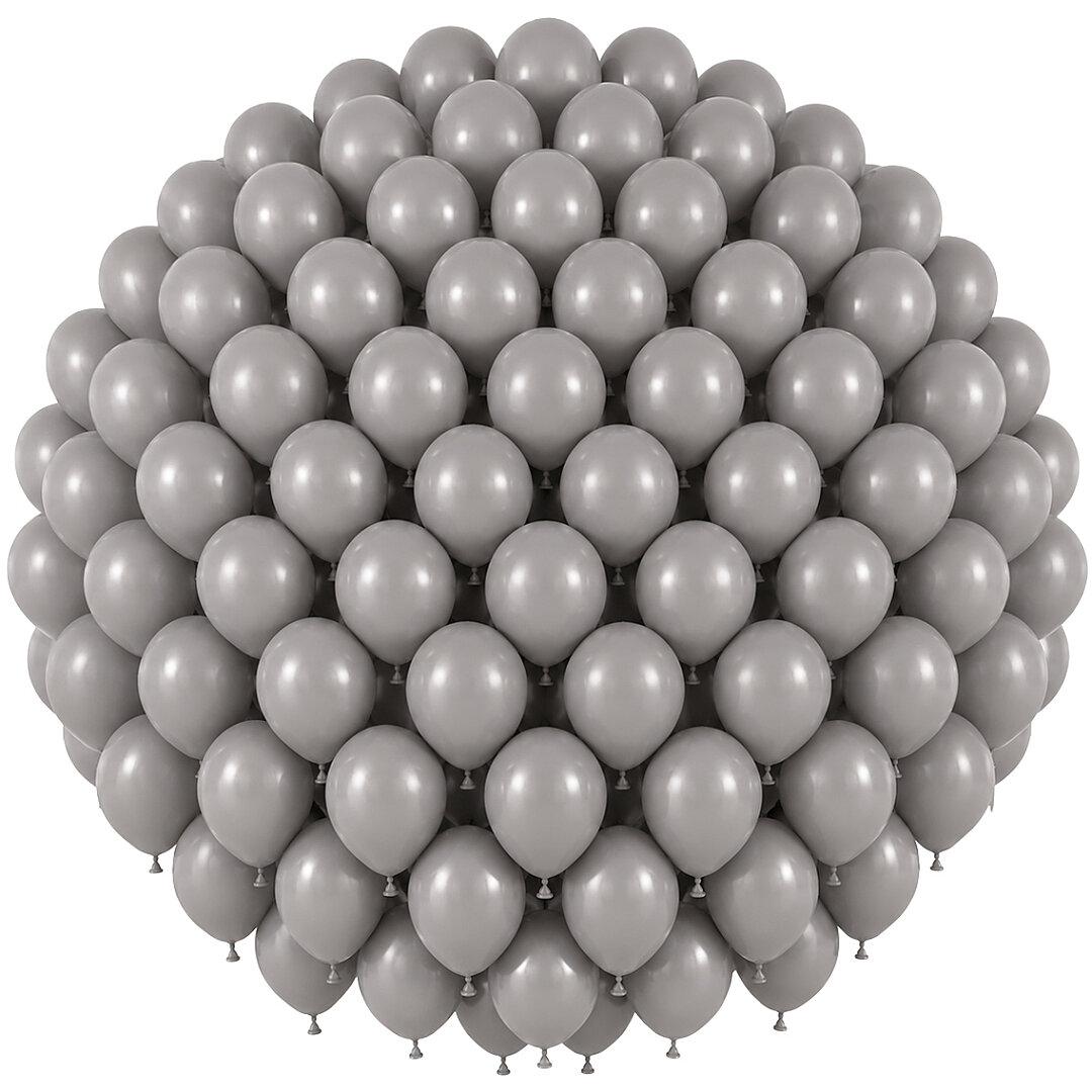 Duman Renk Lateks Retro Balon (30 cm) - 100 Adet - Beysüs