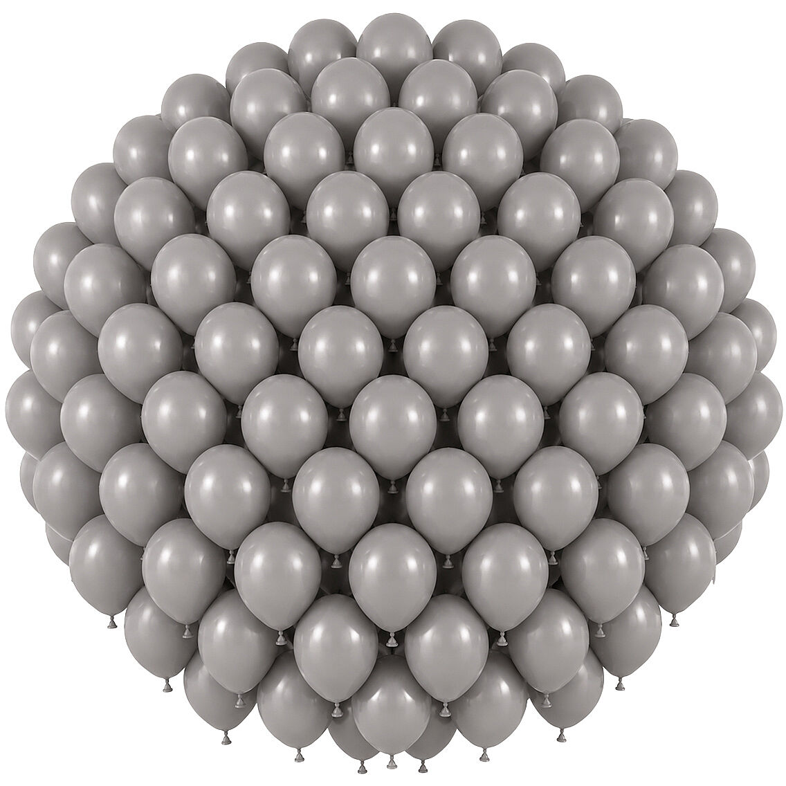 Duman Renk Lateks Retro Balon (30 cm) - 100 Adet - 1