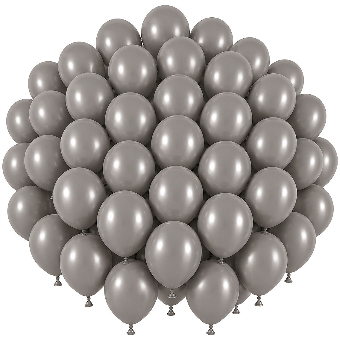 Duman Renk Lateks Retro Balon (30 cm) - 50 Adet - 1
