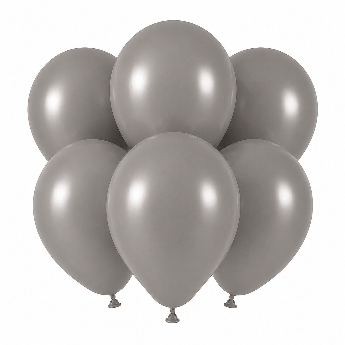 Duman Renk Lateks Retro Balon (30 cm) - 6 Adet - 1