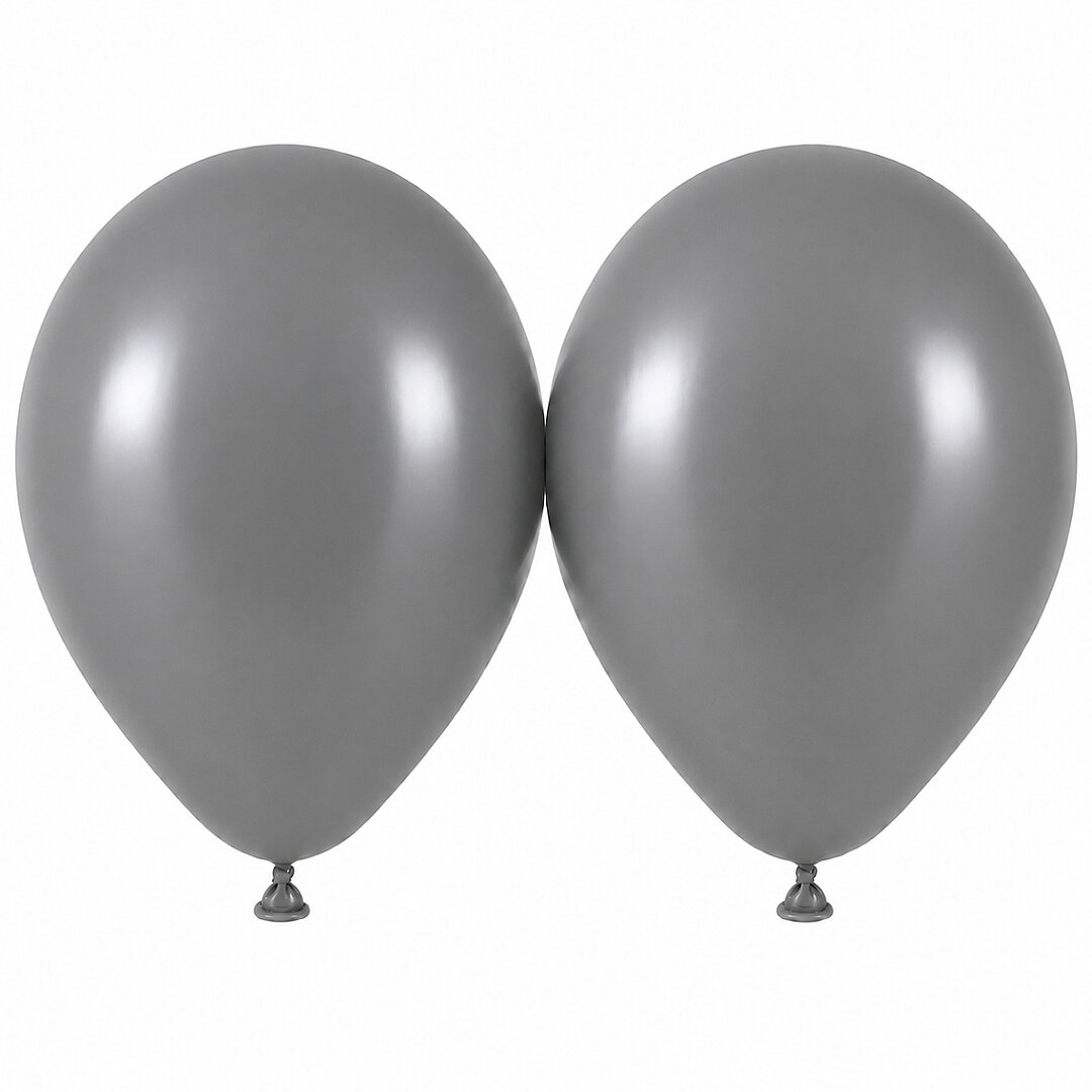 Duman Renk Lateks Retro Balon (50 cm) - 2 Adet - 1