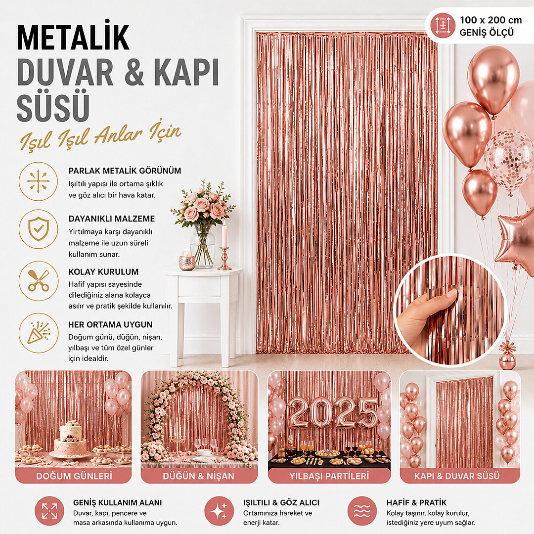Duvar Püskülü Rose Gold - 3