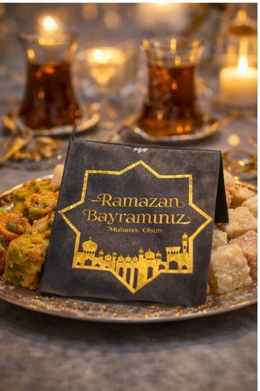 Ramazan Bayramı Siyah Peçete - 2