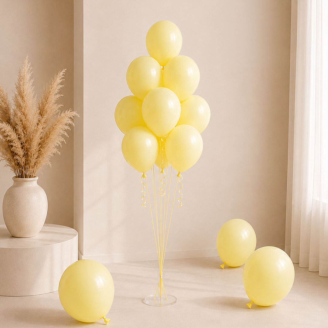 Fil Dişi Renk Lateks Pastel Balon (30 cm) - 12 Adet - 2