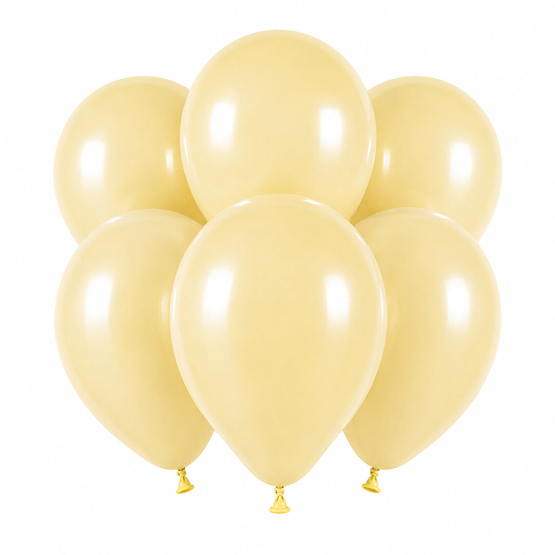 Fil Dişi Renk Lateks Pastel Balon (30 cm) - 6 Adet - 1