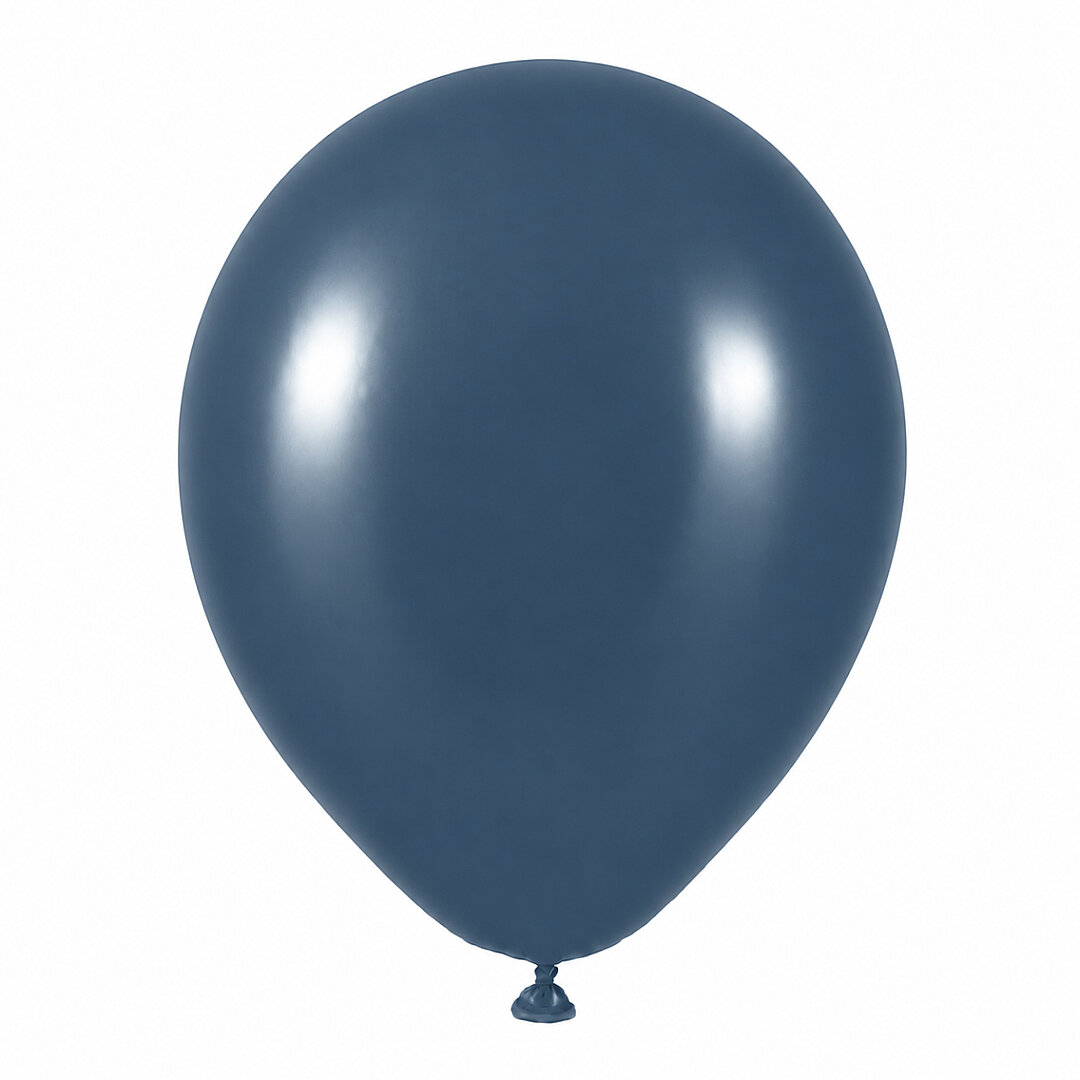Fırtına Mavisi Renk Lateks Retro Balon (13 cm) - 10 Adet - 2