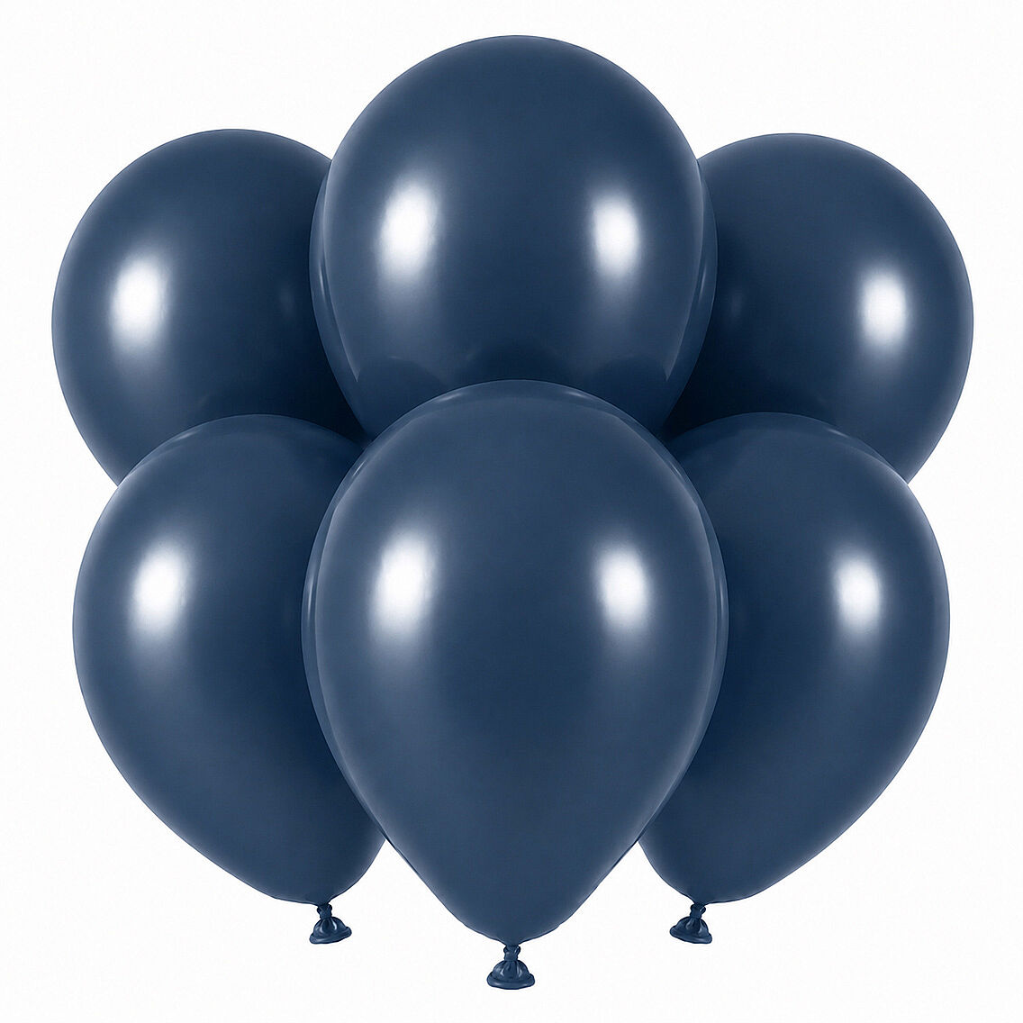 Fırtına Mavisi Renk Lateks Retro Balon (30 cm) - 6 Adet - 1