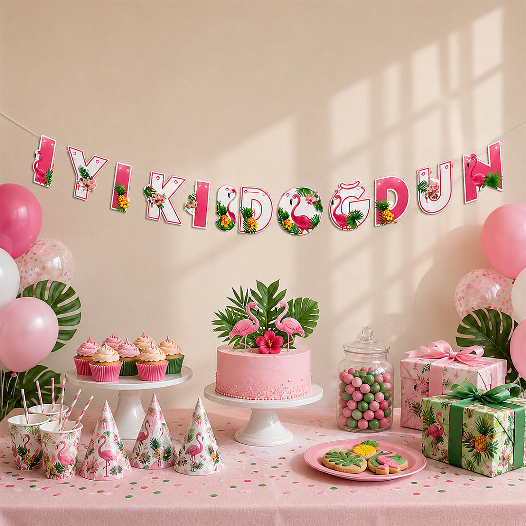 Flamingo Temalı İyi Ki Doğdun Banner - 2