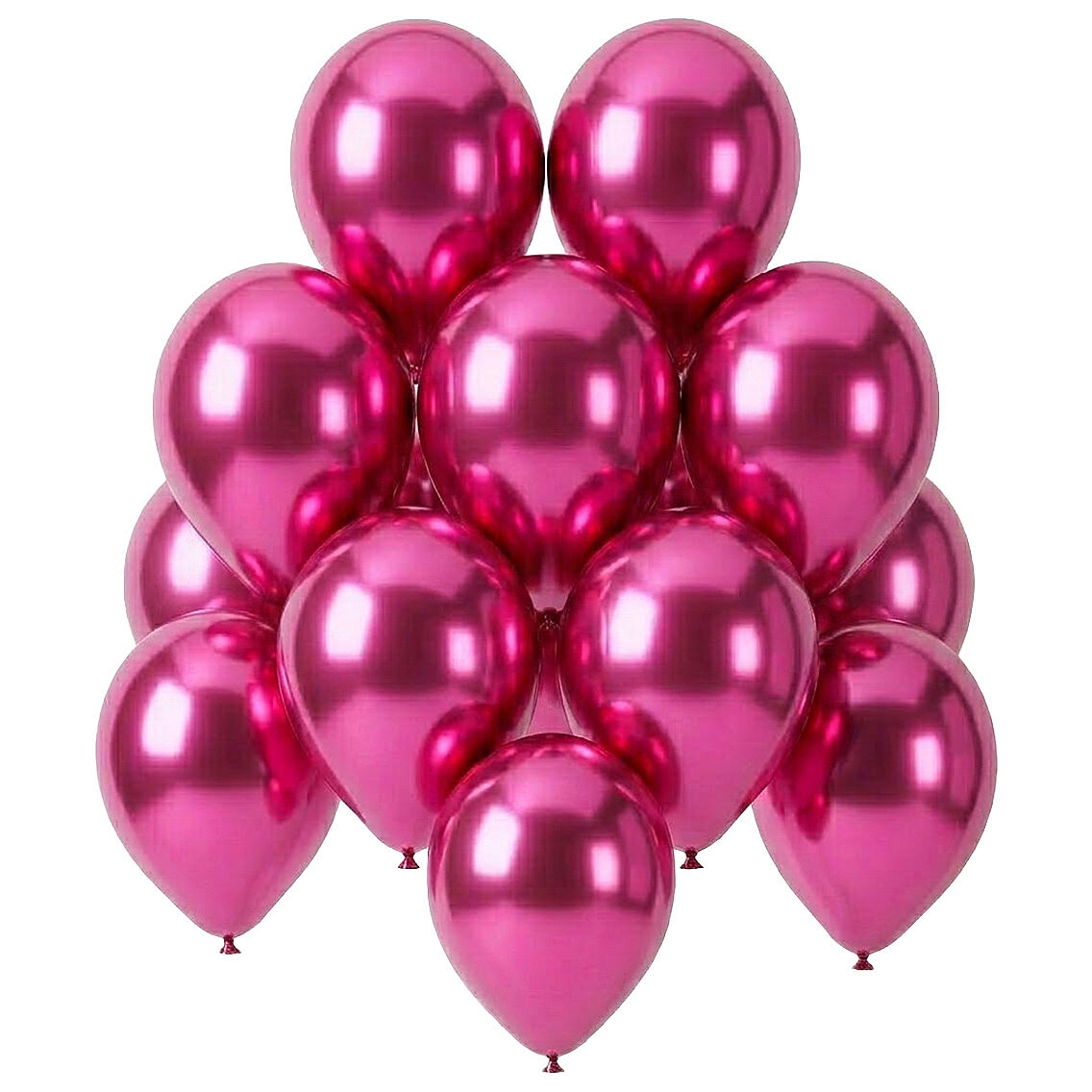 Fuşya Renk Lateks krom Balon (30 cm) - 12 Adet - 1