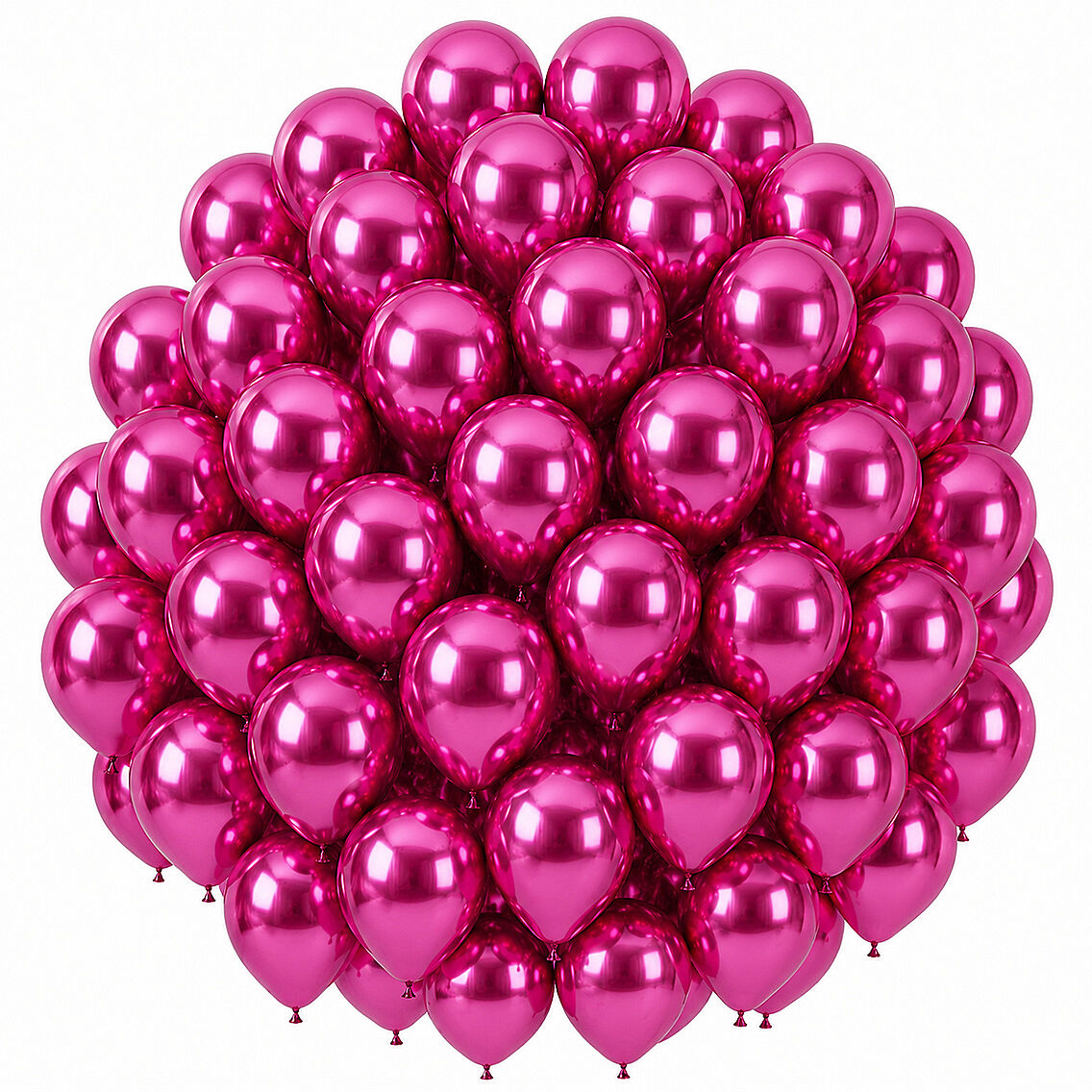 Fuşya Renk Lateks krom Balon (30 cm) - 50 Adet - 1